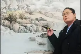 画家王新路国画作品《鸿运当头》获得北京地铁站巡展之殊荣图片