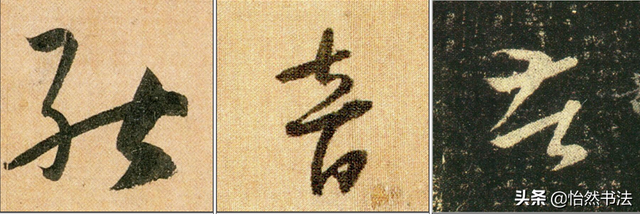 数字、字母和标点草书符号11个（《书谱》字例）