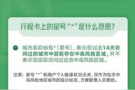 行程码带“星号”是什么情况？对出行有影响吗？用隔离吗？图片