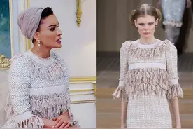 中东“武则天”莫扎太后真是高定收藏家！流水的穿搭，铁打的高定图片