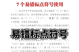 7个公文易错标点符号图片