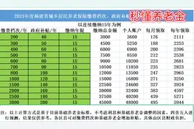 2023年度福建城乡居民养老保险缴费档次，补贴标准，待遇领取标准图片