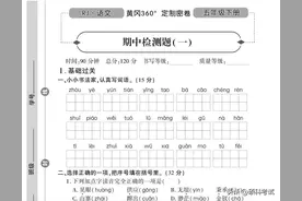 部编版五年级语文（下册）期中检测卷两套，给孩子练练图片