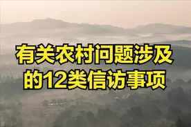 正确信访：有关农村问题的信访事项涉及的12类纠纷（关注收藏）图片