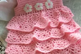 「针织作品」30款漂亮的儿童连衣裙、开衫设计图片