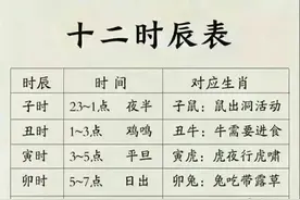 十二时辰表图片