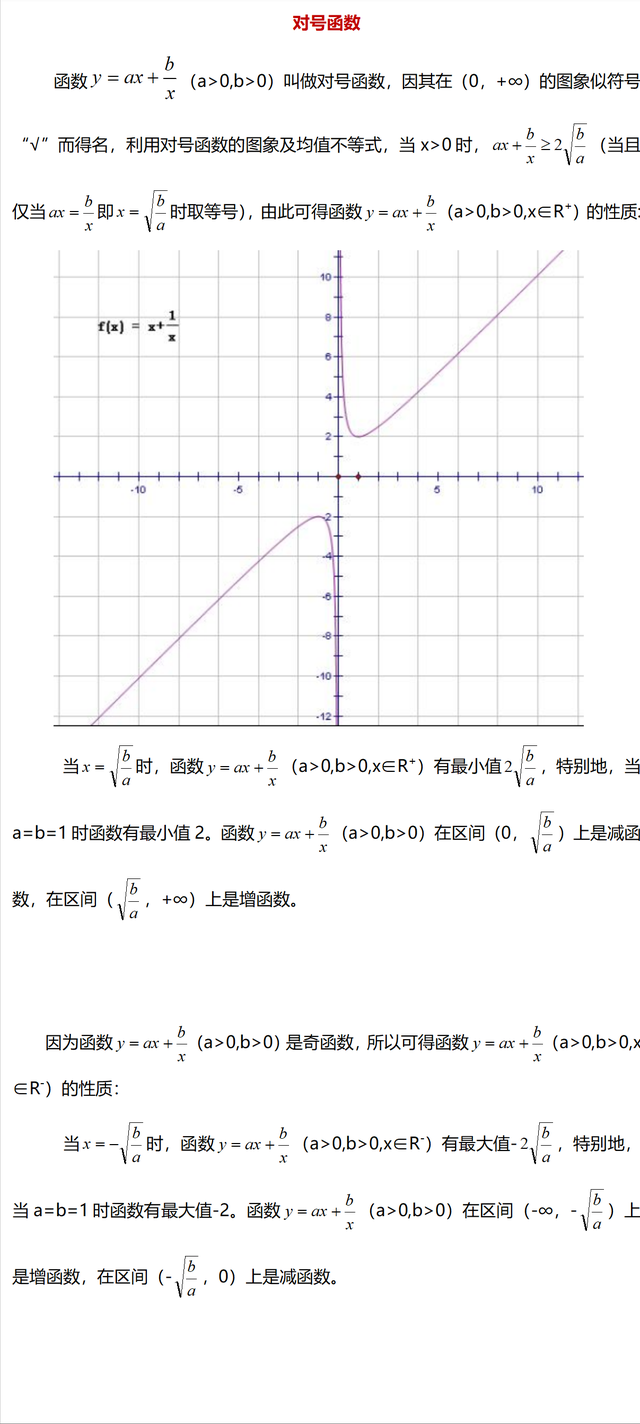 高中所有函数的图象与性质