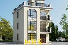 8米x12米自建房设计，三层现代别墅图片