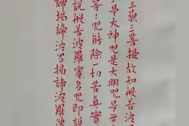 硬笔小楷抄写心经欣赏图片