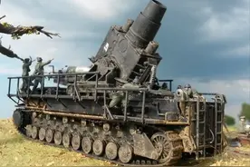 为对付法国设计却用在了苏联，二战德国600毫米卡尔臼炮图片