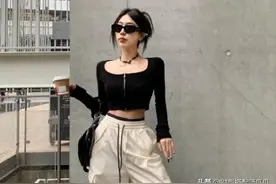 今年满街都在穿的“工装裤”，跟运动鞋简直天生一对！时髦又显高图片