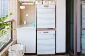 房子装修，超实用的阳台洗衣机柜设计，附图纸尺寸图片