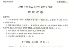 2023年陕西省中考物理真题图片