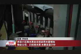 西安小区物业换水表业主投诉用水量增加 物业公司：已校准水表 水费多退少补图片