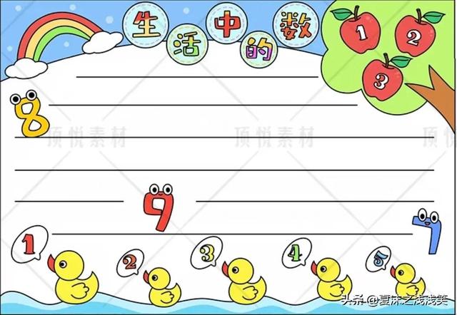 小学生数学常用手抄报200张