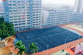 广西理工职业技术学校开展2022级新生军训成果展图片