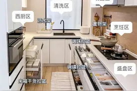 上海主妇太太晒出自家U形厨房，分类收纳整整齐齐，真的太干净了图片