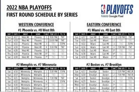 NBA公布季后赛首轮完整赛程图片