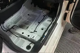 进口奔驰车漏水又漏油，车主抱怨车里“能养鱼”图片