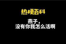 「热梗百科」“燕子，没有你我怎么活啊”是什么梗？图片