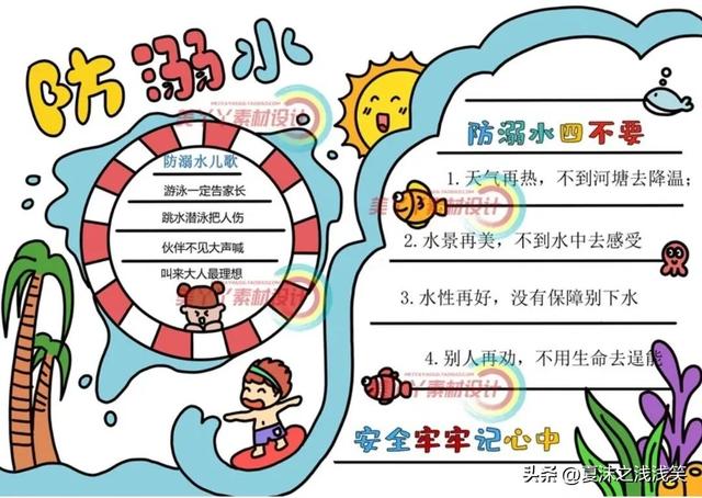 防溺水手抄报精选100张(收藏备用)