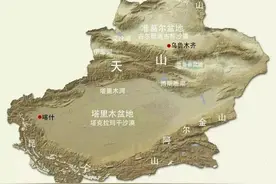 中国新疆立体地形图图片