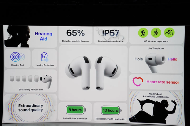 苹果AirPods Pro 3售价约1775元