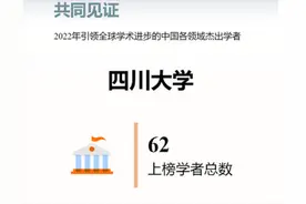 最具全球影响力！四川大学62人同时入选2022“中国高被引学者”！图片