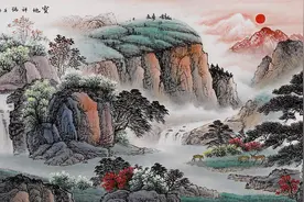 客厅挂画选什么？这些国画山水让你家中充满活力图片