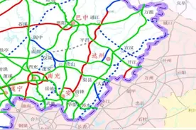 四川省规划中经宣汉、开江、大竹与邻水县连接至重庆市的高速公路图片