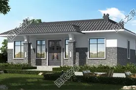 中式徽派一层自建房，主体仅有11万，大家都能盖得起图片