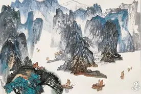 秦岭云笔下的大写意山水画，笔墨老辣，气吞山河图片