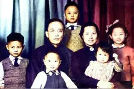 郭沫若的一张罕见全家福，妻子温婉如玉，两人去世仅隔258天！图片