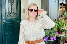 法式微胖博主的穿搭圣经，宽松对比是首选，材质决定了视觉美感图片