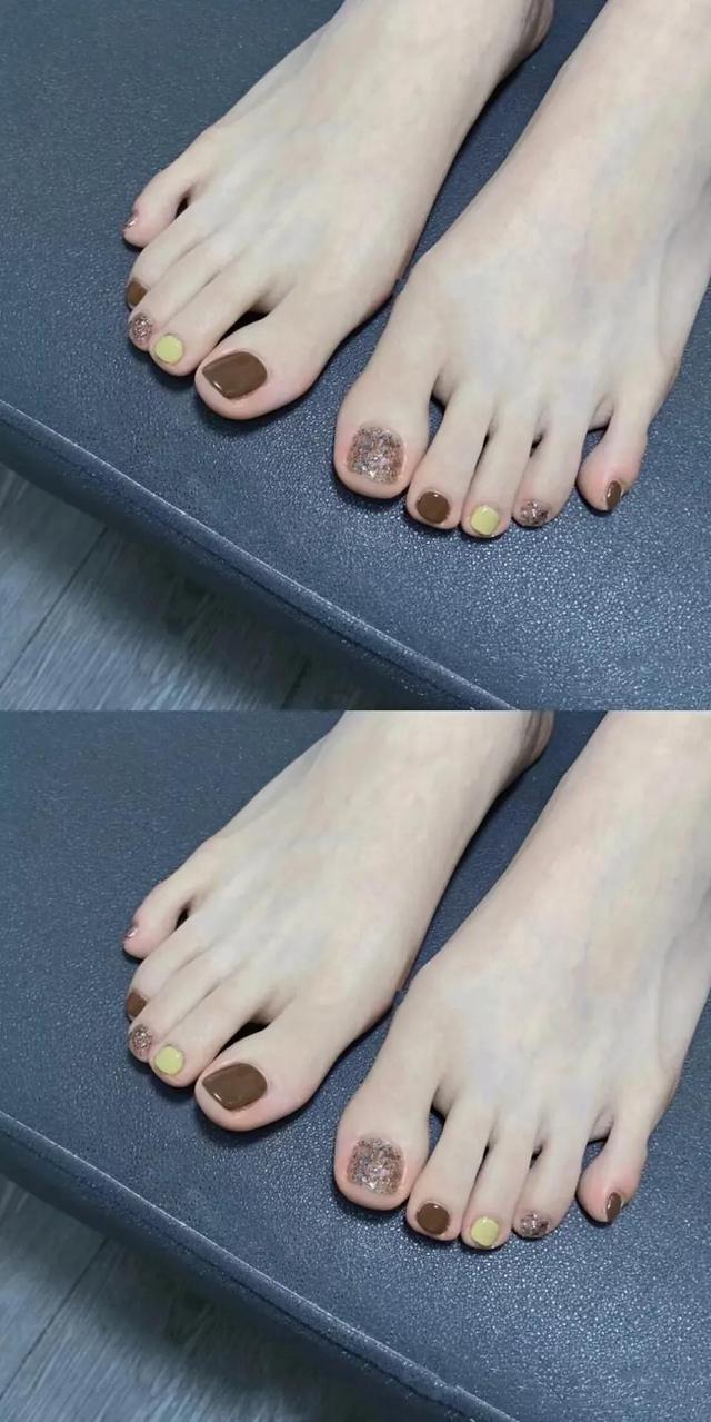 各种风格简约脚趾美甲,脚趾甲也要美美哒