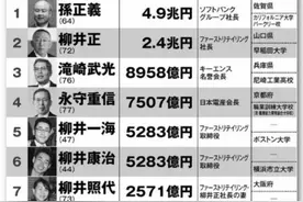 「最新版」日本富豪榜TOP100，孙正义重登首富宝座图片