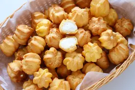 简单几步，在家就能做出甜品店的迷你泡芙，好吃0添加！图片