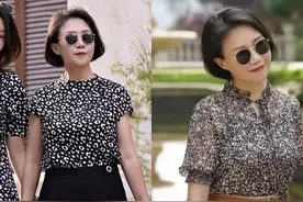 中年妈妈别总穿“碎花裙”，今年流行的是“碎花衫”，气质更高级图片