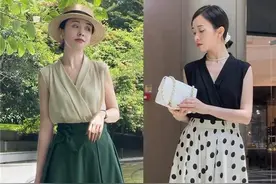 答应我，中年女人尽量少穿T恤、衬衫，换成这4种上衣会更洋气图片