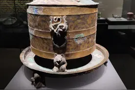 文物知河北 | 汉代金银涂乘舆大爵酒樽图片