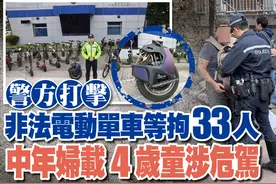 一连两日，香港警方打击非法电动单车等拘33人图片