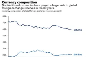 全球外汇储备最新占比：欧元20.47%，日元5.51%，人民币、美元呢图片