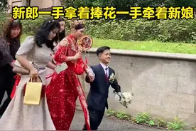 湖北一对新人结婚，因身高差走红引起热议！网友：我又相信爱情了图片