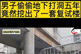 男子偷偷在自家小区一楼打洞5年 竟挖出一套近200平复式楼图片