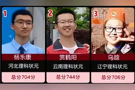 各省高考状元来袭，12个省份理科状元成绩已公布，最高分744分图片
