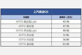 官方售价45.96-63.06万元 上汽奥迪Q6上市图片