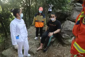 深圳盐田一男子受伤，被困梧桐山山顶！消防2个半小时紧急救援...图片