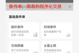 炒股技巧分享：条件单——让交易自动化图片