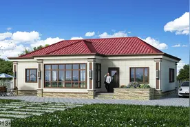 20万就能建的15×11米一层住宅，养老房的极佳选择图片