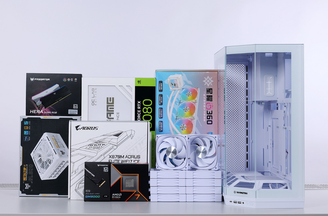 11月全白主流装机配置：9700X+X870M冰雕+5080HOF海景房主机